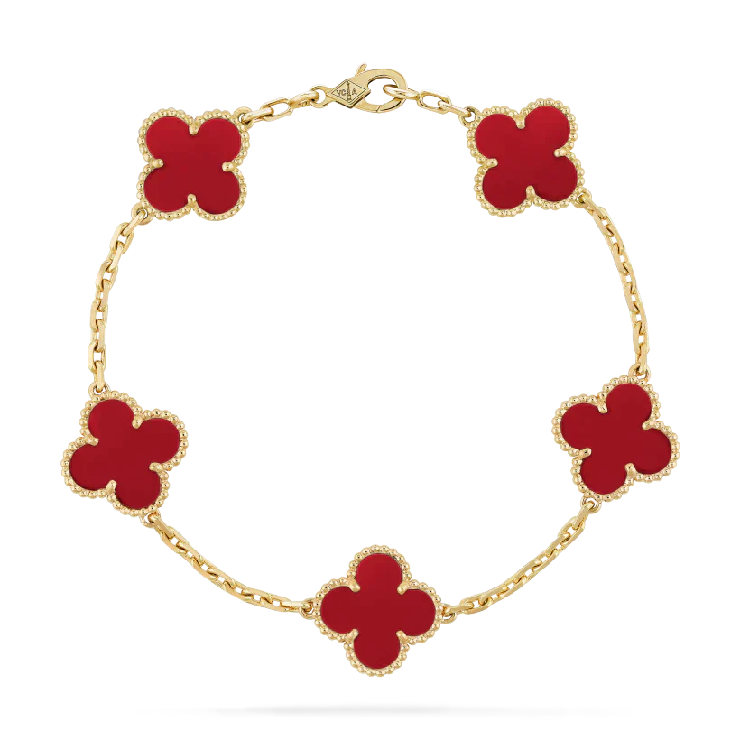 Bracelet de trèfle - rouge