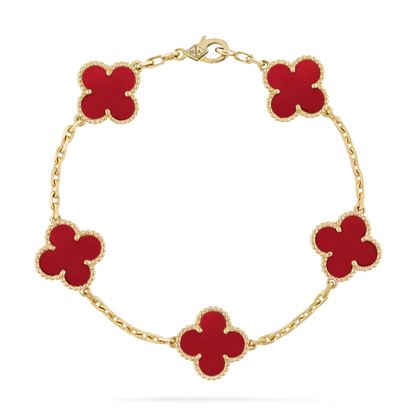 Bracelet de trèfle - rouge