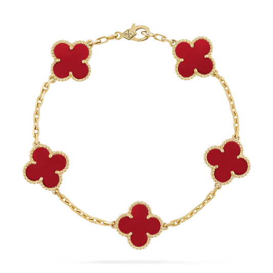 Bracelet de trèfle - rouge