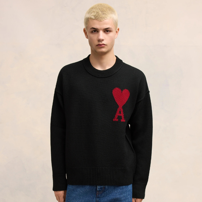 Ami-Pullover mit gesticktem A-HEART