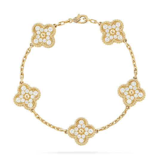 Kleeblatt-Armband – Gold