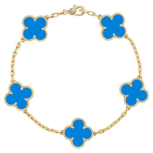 Bracelet de trèfle - bleu