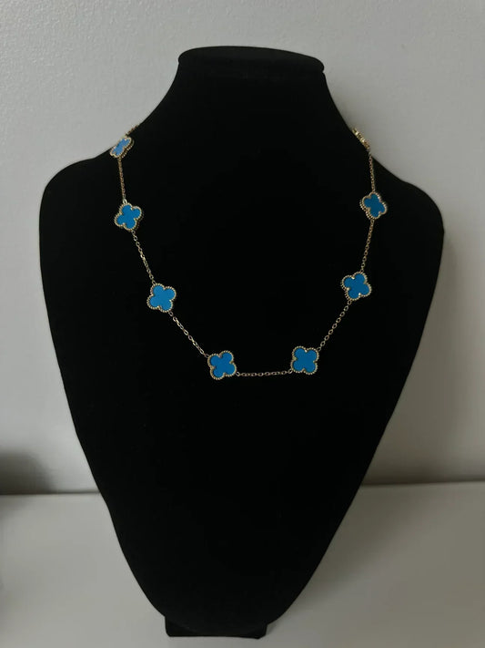 Multi Clover Blue VC ketting