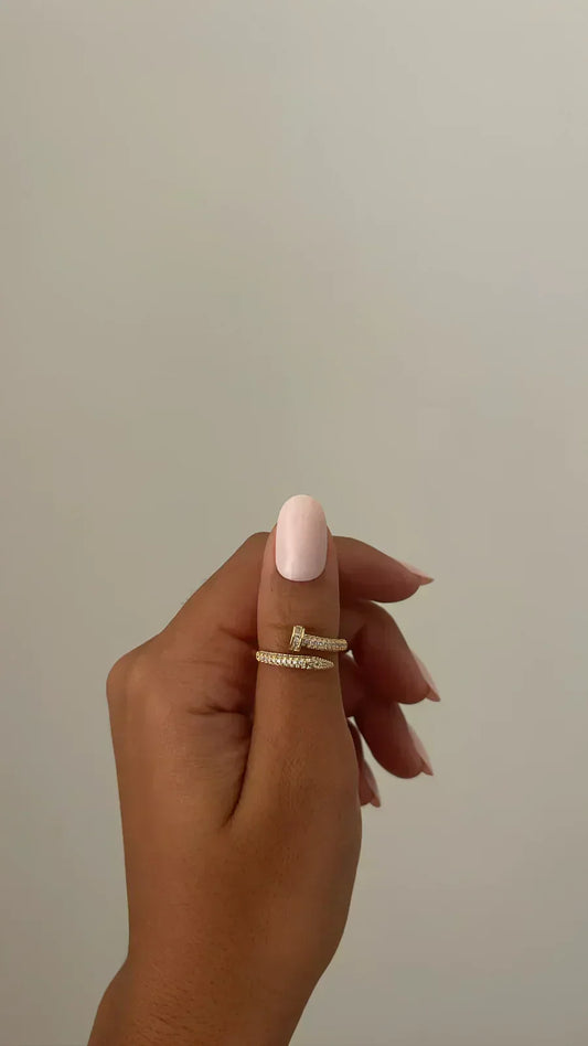 Mya diamanté nagelring