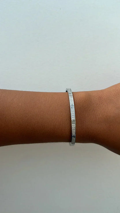 Bracelet en strass (argent fin)