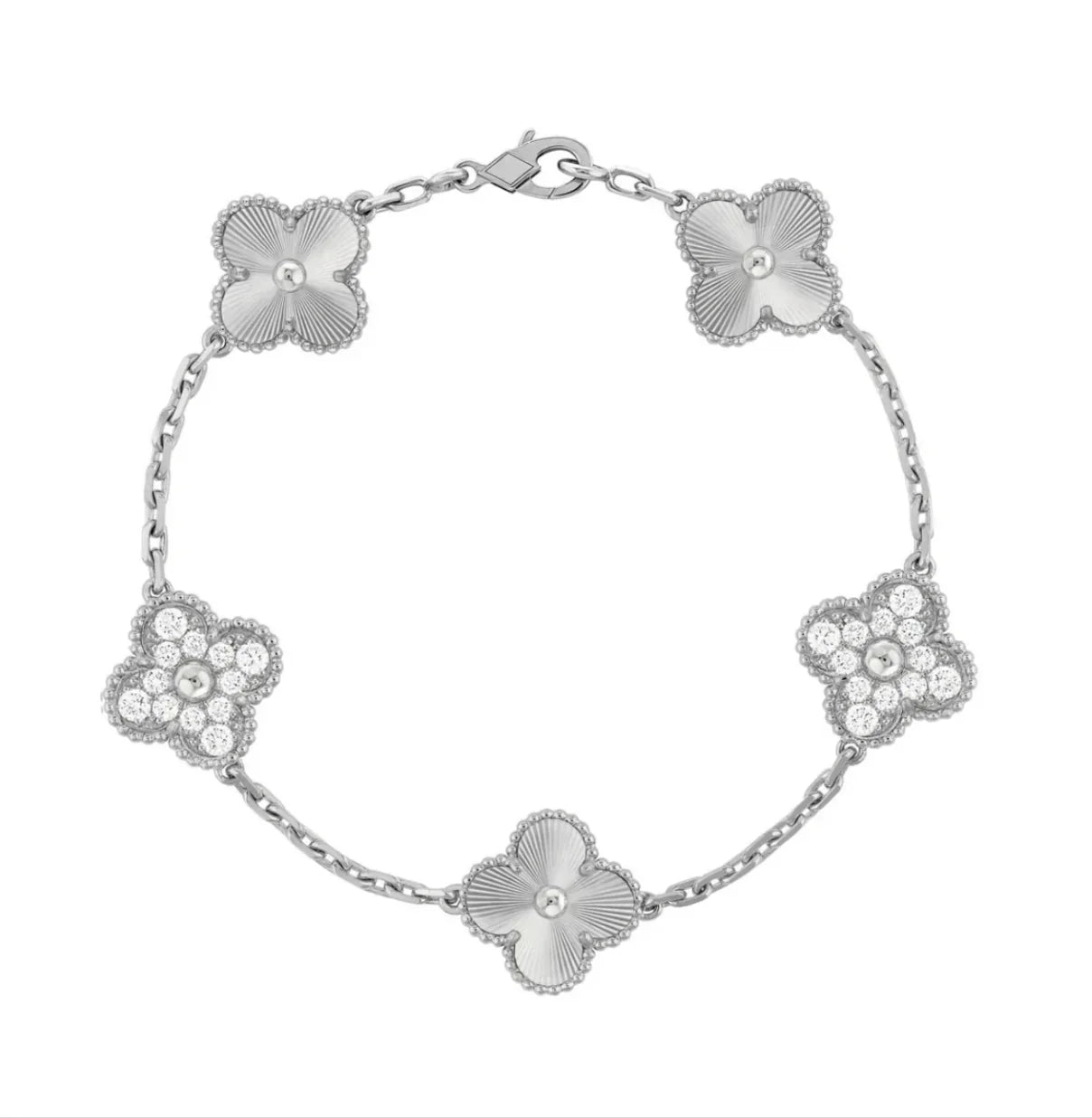 Kleeblatt-Armband – Silber