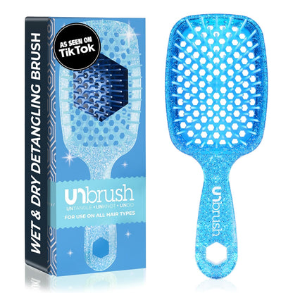 Jazmine Heat Unbrush Détanglant la brosse pour le brossage sans douleur sur tous les types de cheveux humides ou secs - Préplettes antistatiques duoflex durables, poignée légère, brosse à cheveux ventilée