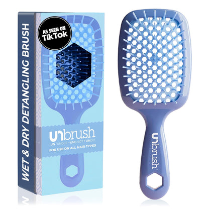 Jazmine Heat Unbrush Détanglant la brosse pour le brossage sans douleur sur tous les types de cheveux humides ou secs - Préplettes antistatiques duoflex durables, poignée légère, brosse à cheveux ventilée