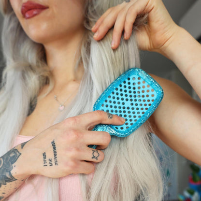 Jazmine Heat Unbrush Détanglant la brosse pour le brossage sans douleur sur tous les types de cheveux humides ou secs - Préplettes antistatiques duoflex durables, poignée légère, brosse à cheveux ventilée