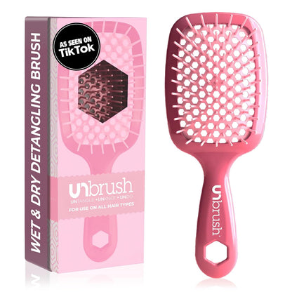 Jazmine Heat Unbrush Détanglant la brosse pour le brossage sans douleur sur tous les types de cheveux humides ou secs - Préplettes antistatiques duoflex durables, poignée légère, brosse à cheveux ventilée