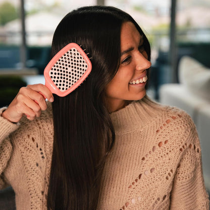 Jazmine Heat Unbrush Détanglant la brosse pour le brossage sans douleur sur tous les types de cheveux humides ou secs - Préplettes antistatiques duoflex durables, poignée légère, brosse à cheveux ventilée