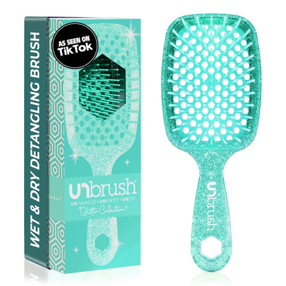 Jazmine Heat Unbrush Détanglant la brosse pour le brossage sans douleur sur tous les types de cheveux humides ou secs - Préplettes antistatiques duoflex durables, poignée légère, brosse à cheveux ventilée