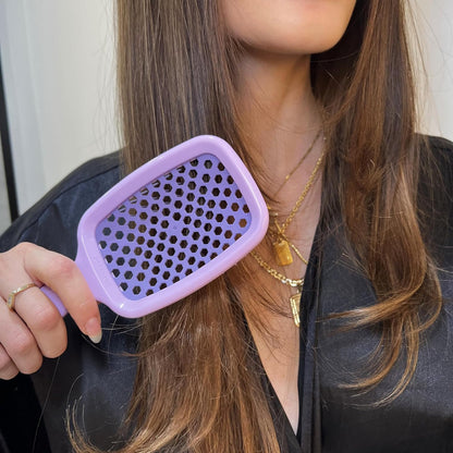 Jazmine Heat Unbrush Détanglant la brosse pour le brossage sans douleur sur tous les types de cheveux humides ou secs - Préplettes antistatiques duoflex durables, poignée légère, brosse à cheveux ventilée