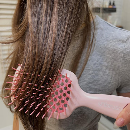 Jazmine Heat Unbrush Détanglant la brosse pour le brossage sans douleur sur tous les types de cheveux humides ou secs - Préplettes antistatiques duoflex durables, poignée légère, brosse à cheveux ventilée