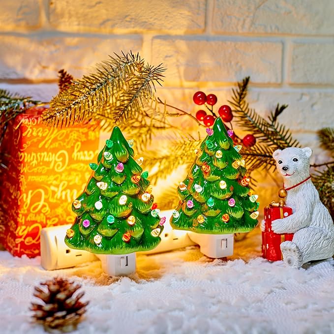 🎅Vente chaude de Noël-🎄Night Light de la céramique de Noël✨