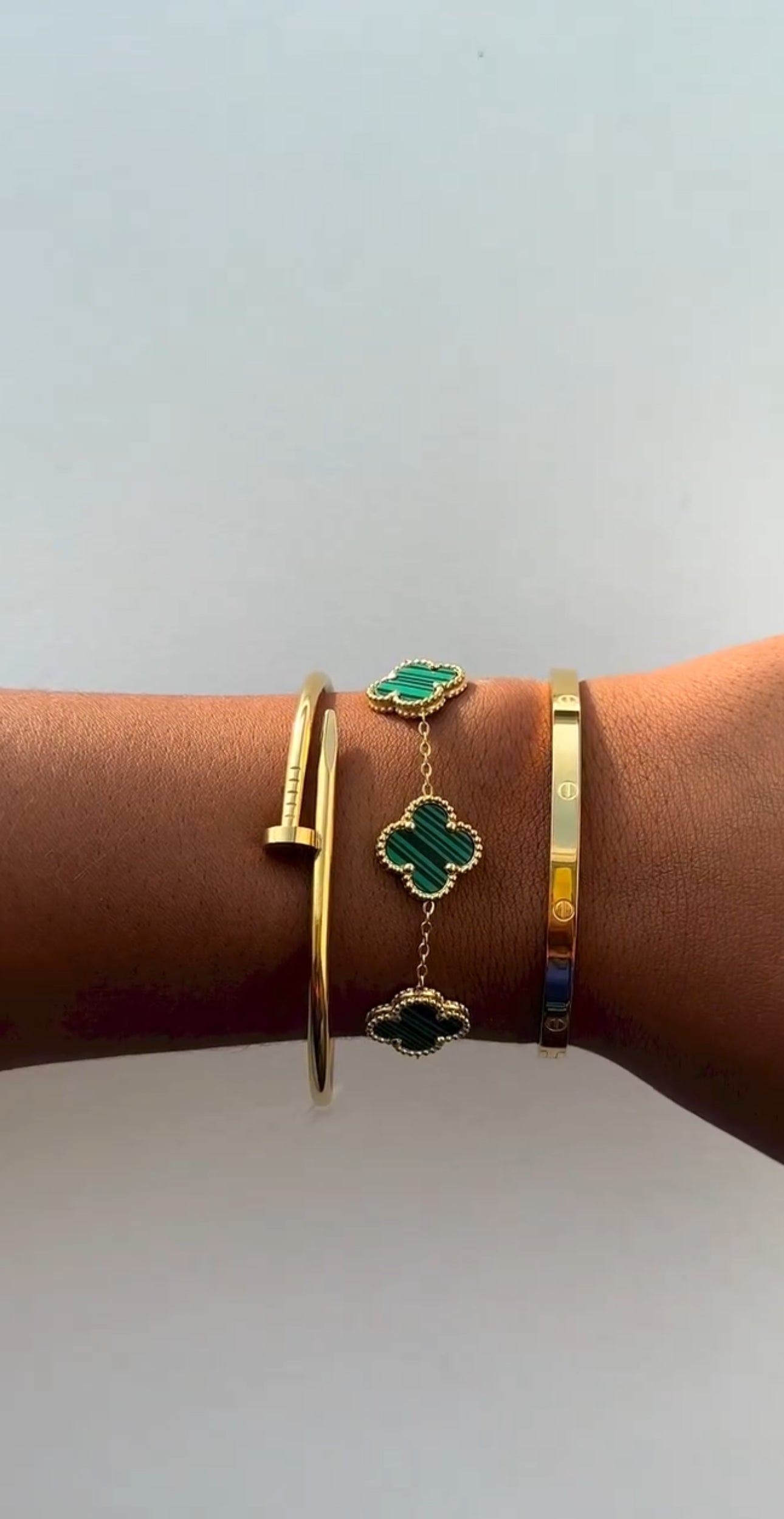 Bracelet de trèfle - vert forêt