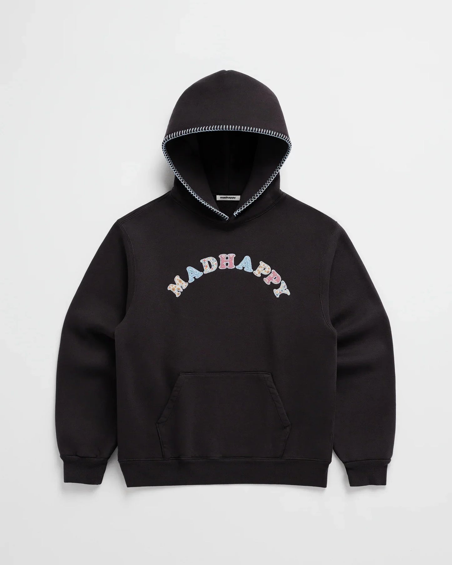 Patchwork fleece hoodie