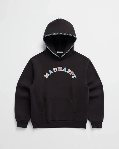 Patchwork fleece hoodie