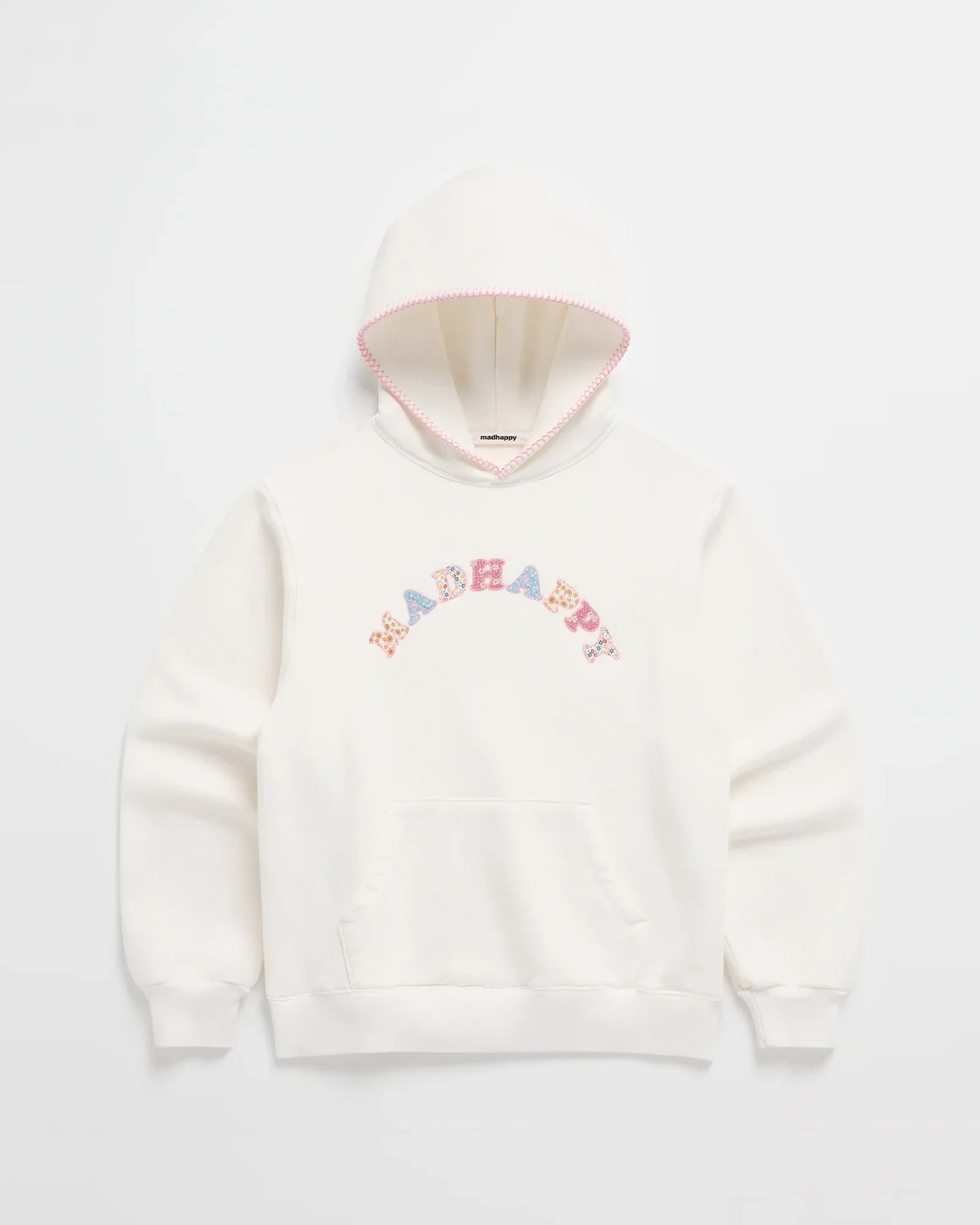 Patchwork fleece hoodie