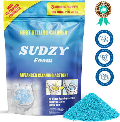 Sudzy Foam® - Nettoyeur de toilettes: poudre miracle auto-activatrice