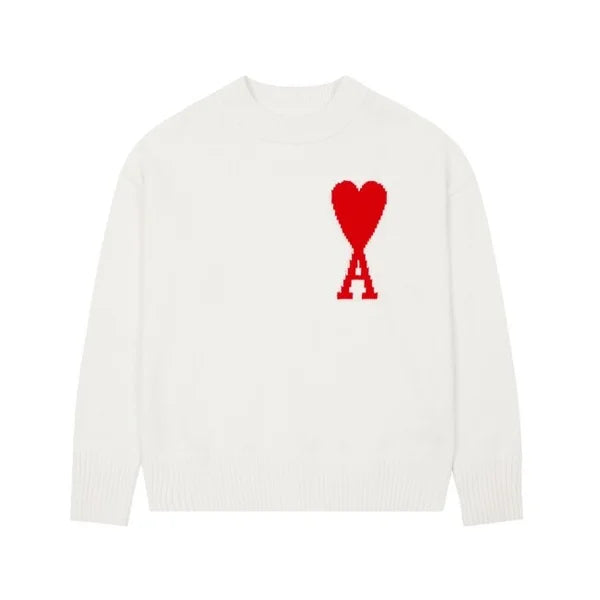 Ami-Pullover mit gesticktem A-HEART