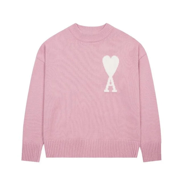 Ami-Pullover mit gesticktem A-HEART